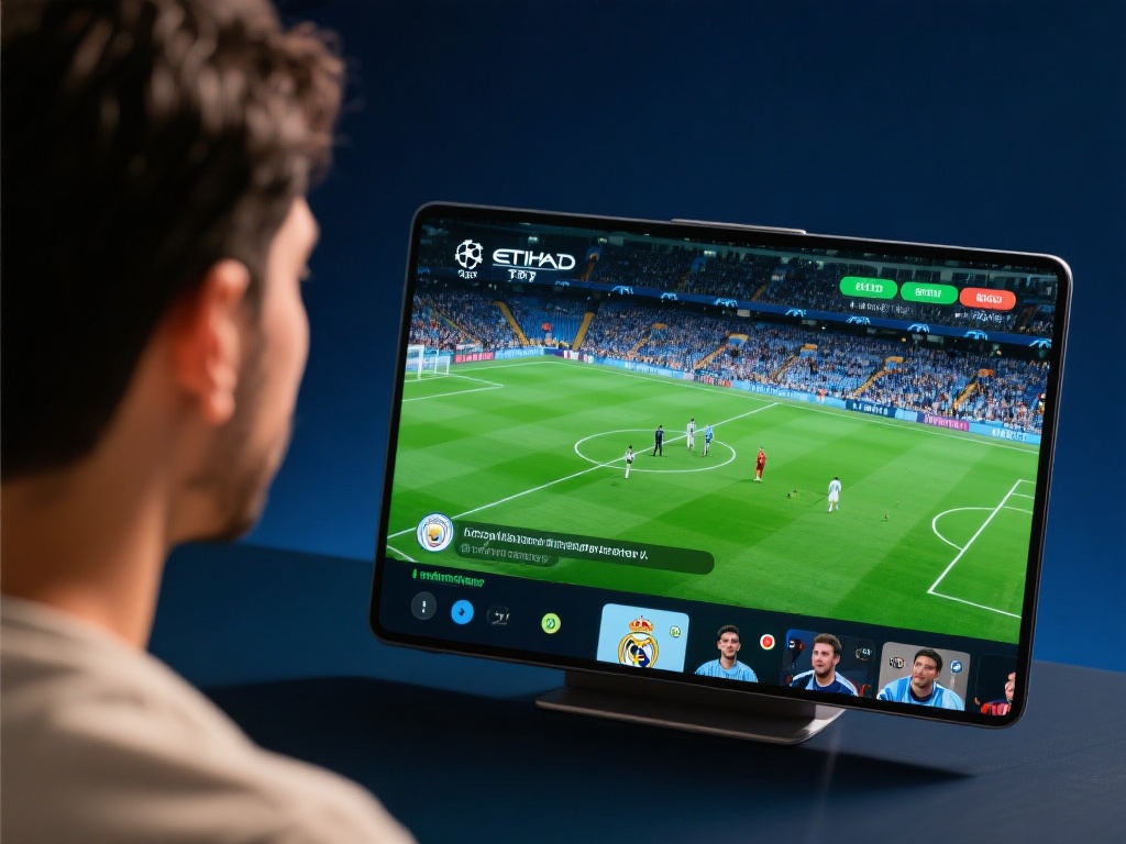 以最近的一场欧冠比赛为例，某用户通过平台观看了皇马